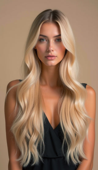 EXTENSIONS À RUBANS VRAIS CHEVEUX PREMIUM  <tc>Blond Miel</tc>