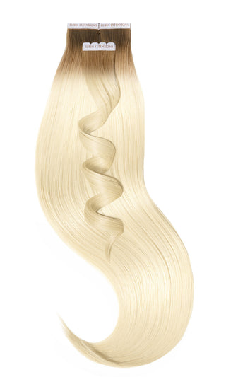 TAPE-IN EXTENSIONS ECHTHAAR, Kurzer Ansatz , Natur-Goldbraun & Hellblond